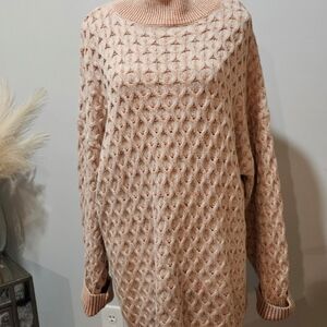 Pullover Long Sweater Dress Knox Rose Mock-Neck XL